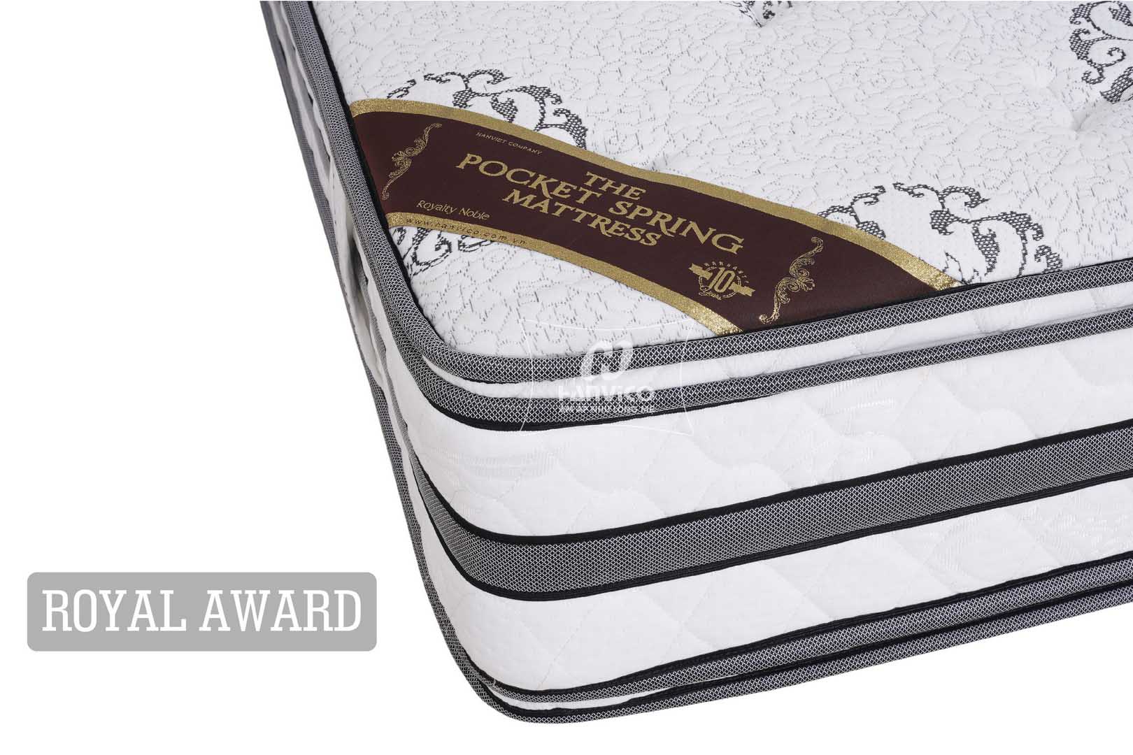 Cận cảnh thiết kế 4 viền tạo sự chắc chắn cho nệm Hanvico Award.