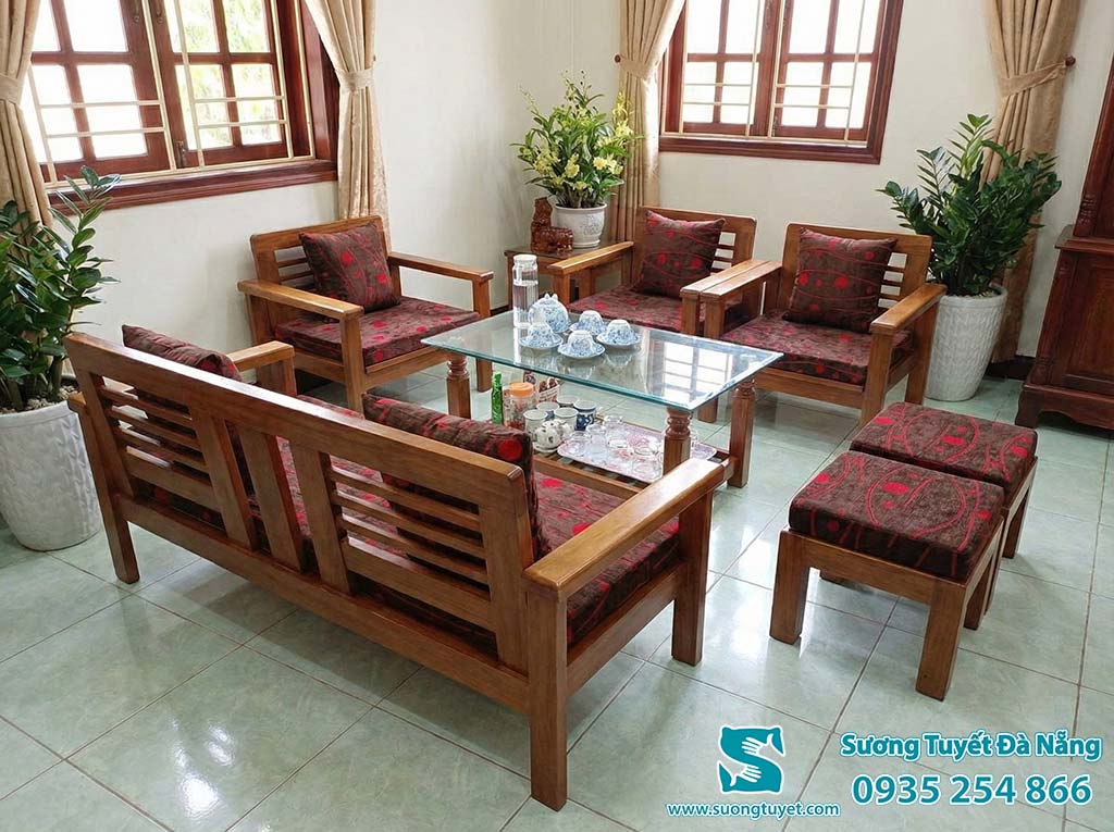 Sương Tuyết Đà Nẵng chuyên may nệm ghế gỗ toàn quốc.
