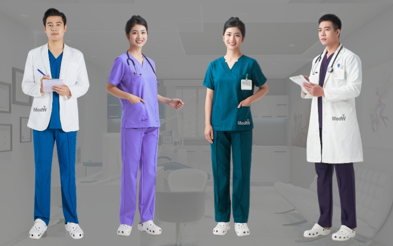 Đồng phục phóng khám đa dạng mẫu mã và màu sắc.