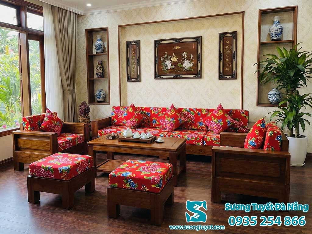 Nệm ghế phượng hoàng - nét quê giữa thời hiện đại.