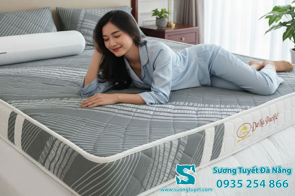 Nệm Dana Pacific viền xám.