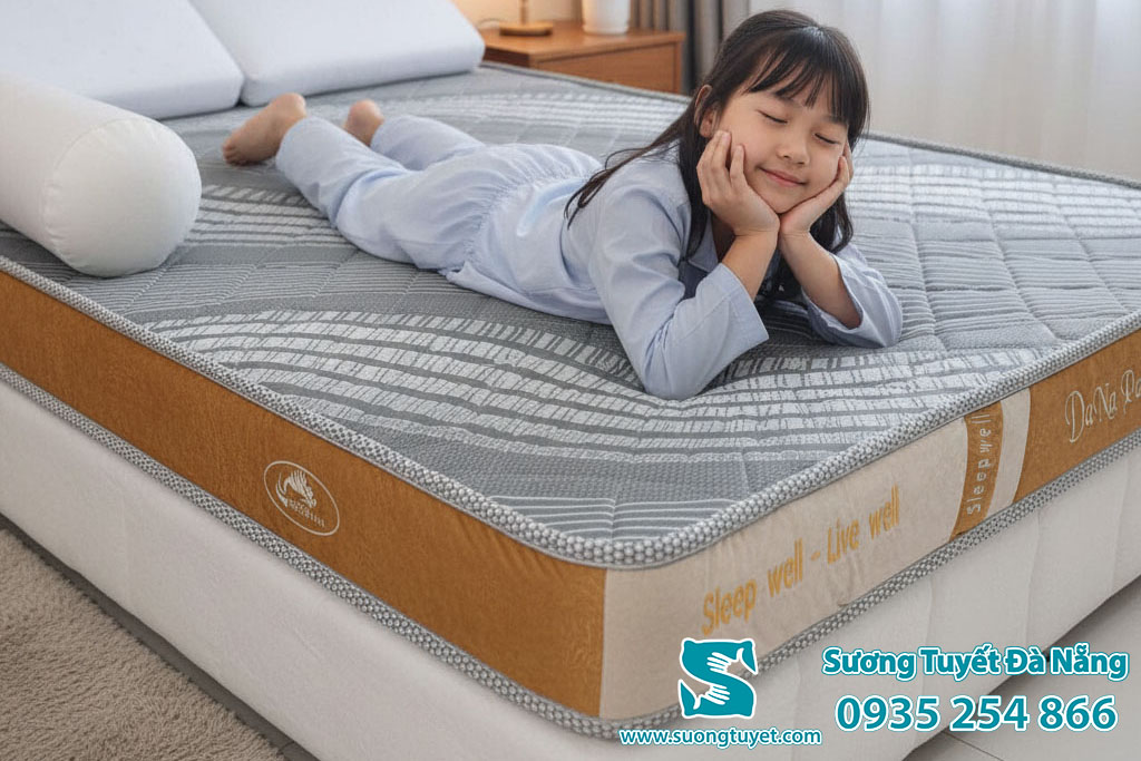 Nệm Dana Pacific viền vàng.