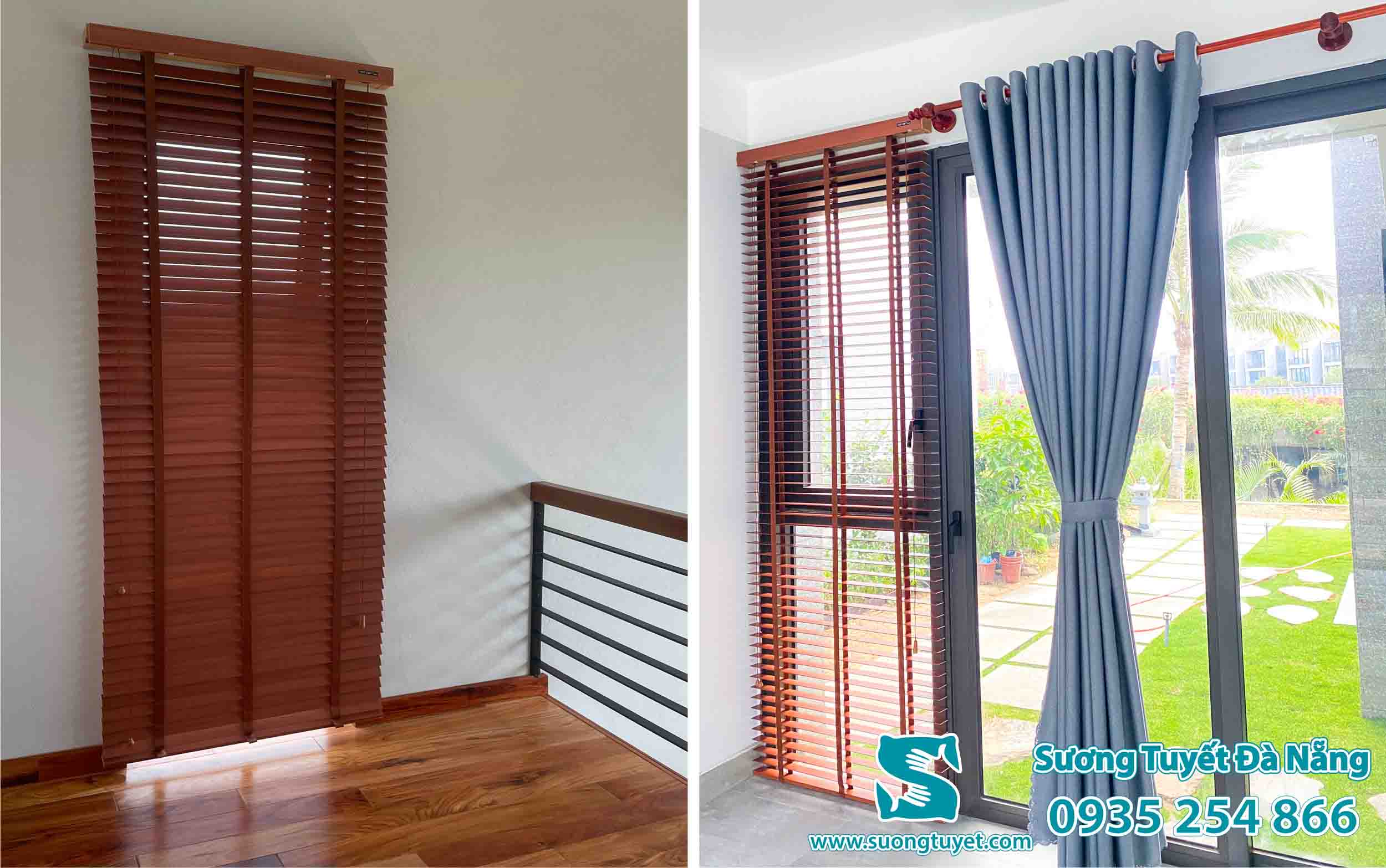Bảng giá rèm gỗ phụ thuộc vào diện tích.