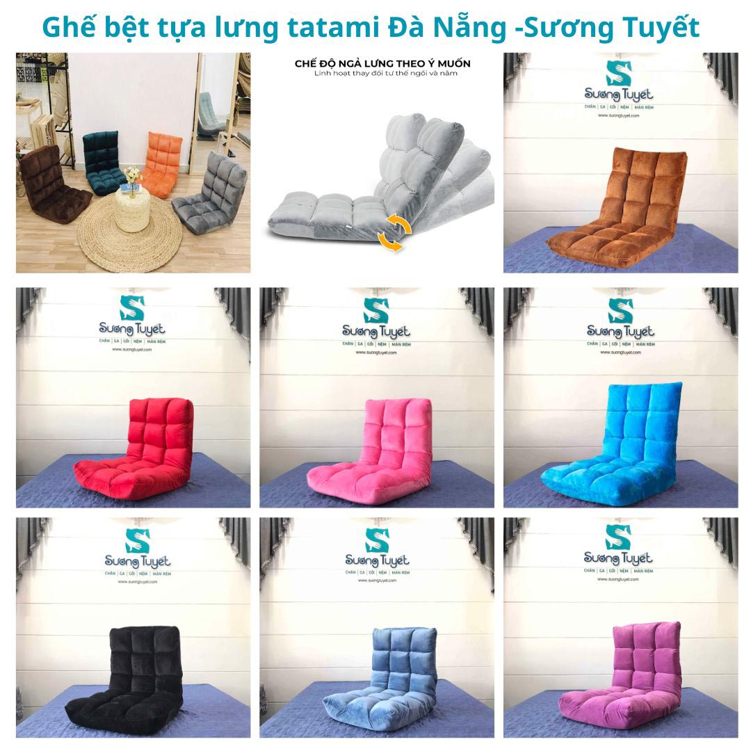 Ghế tatami có nhiều màu sắc đa dạng thõa mãn nhu cầu người mua.