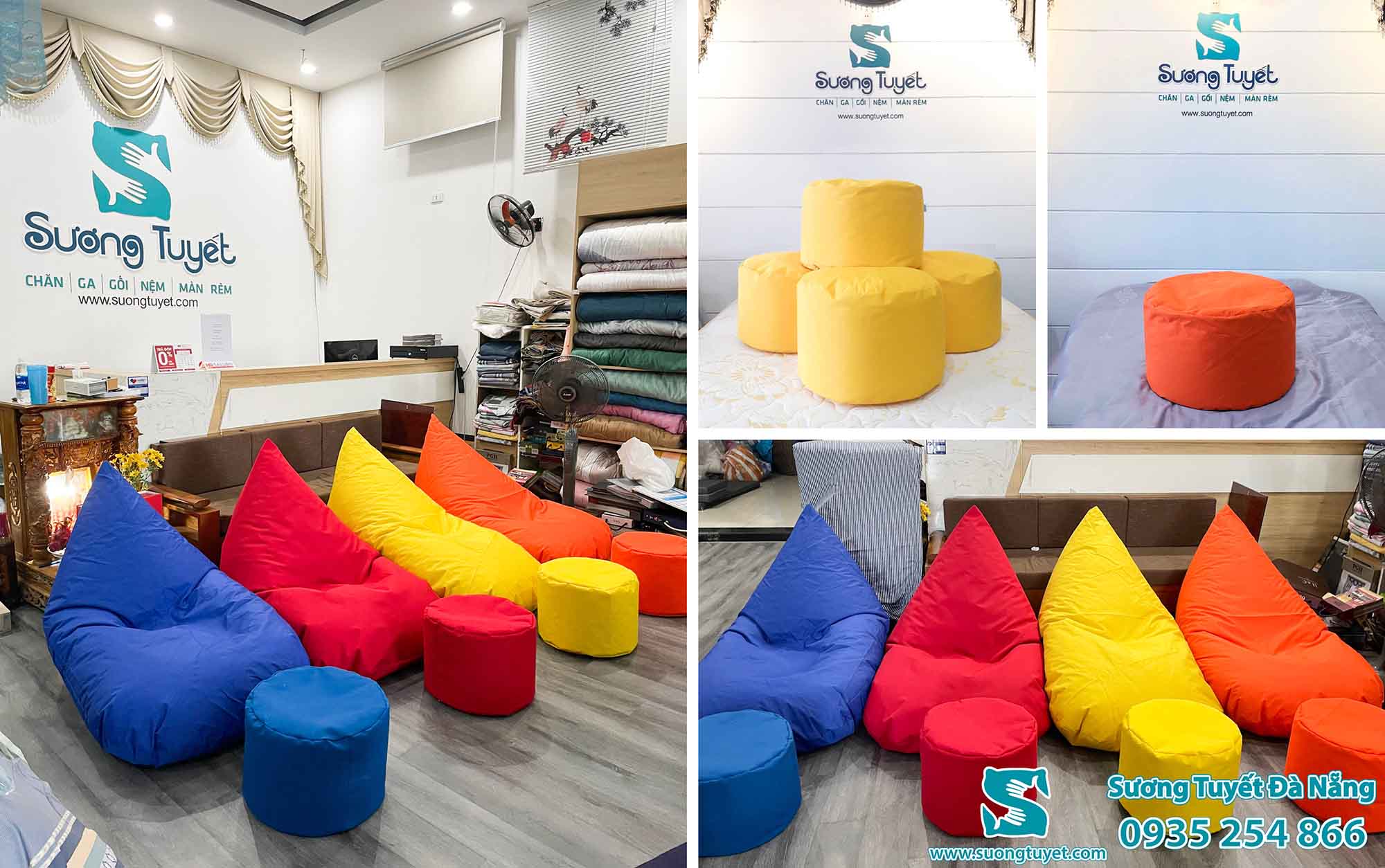 Đôn ghế thường đi kèm ghế lười hoặc riêng lẻ để ngồi thư giãn.