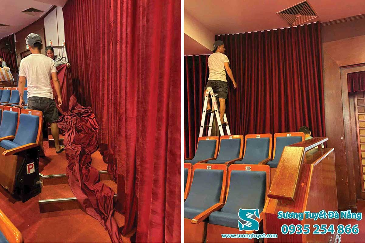 Rèm cửa Sương Tuyết lắp đặt cho Nhà hát Trưng Vương.