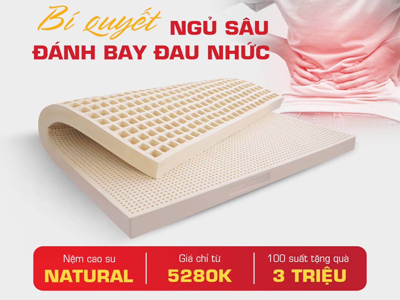 Nệm Việt Nhật ưu đãi hấp dẫn kèm quà tặng, miễn ship.