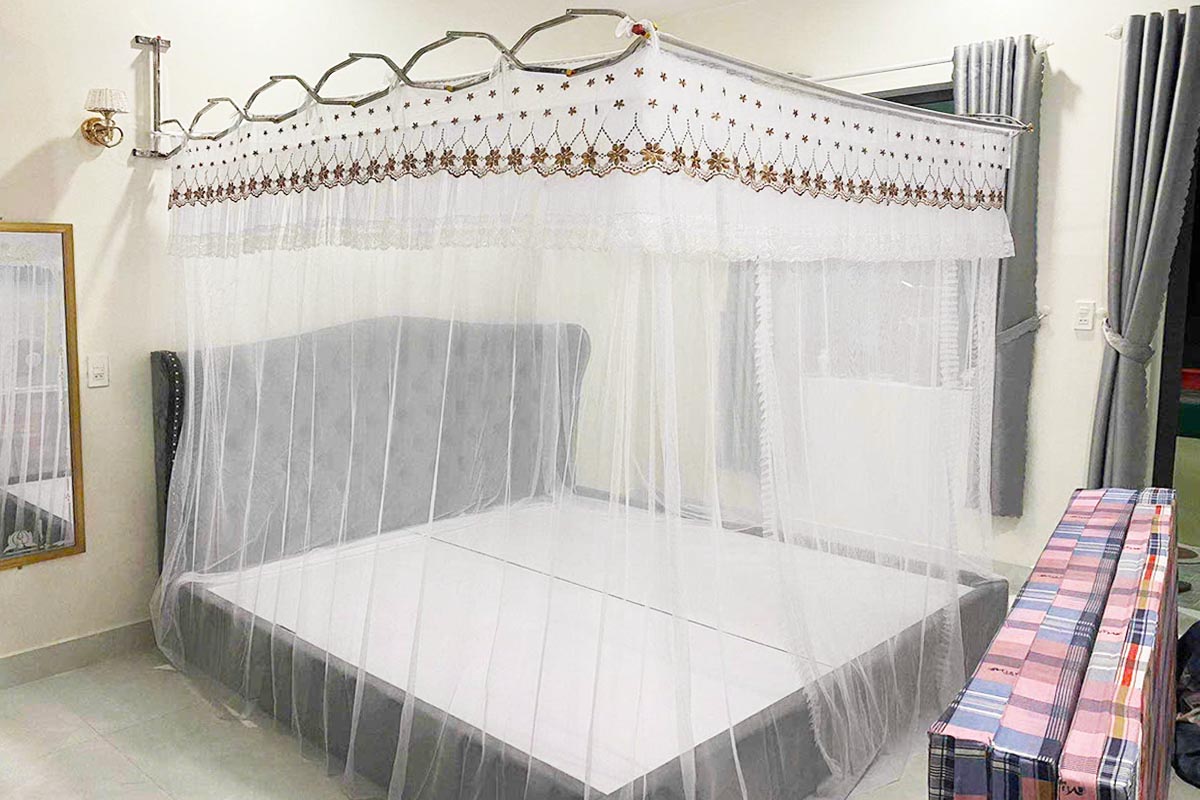 Mẫu mùng khung xếp cá đẹp