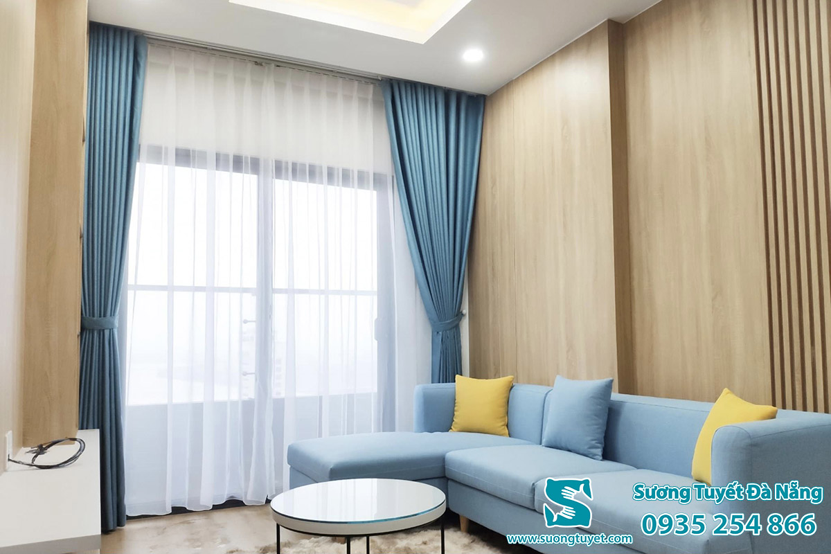 Hình ảnh rèm vải 2 lớp Đà Nẵng Sương Tuyết.