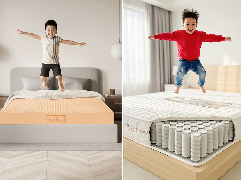 Nệm lò xo và cao su thiên nhiên là 2 dòng tốt nhất hiện nay.