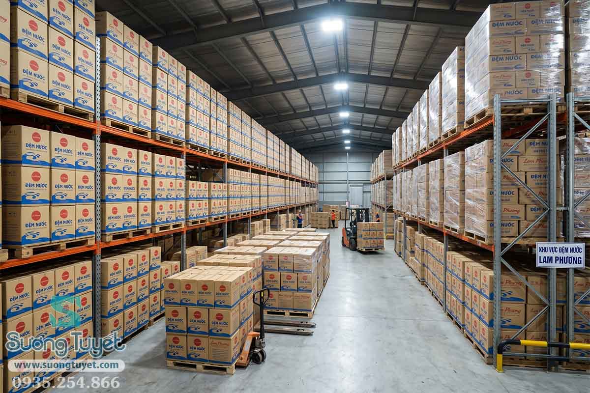 Kho nệm nước sẵn h&agrave;ng cho kh&aacute;ch gh&eacute; mua.