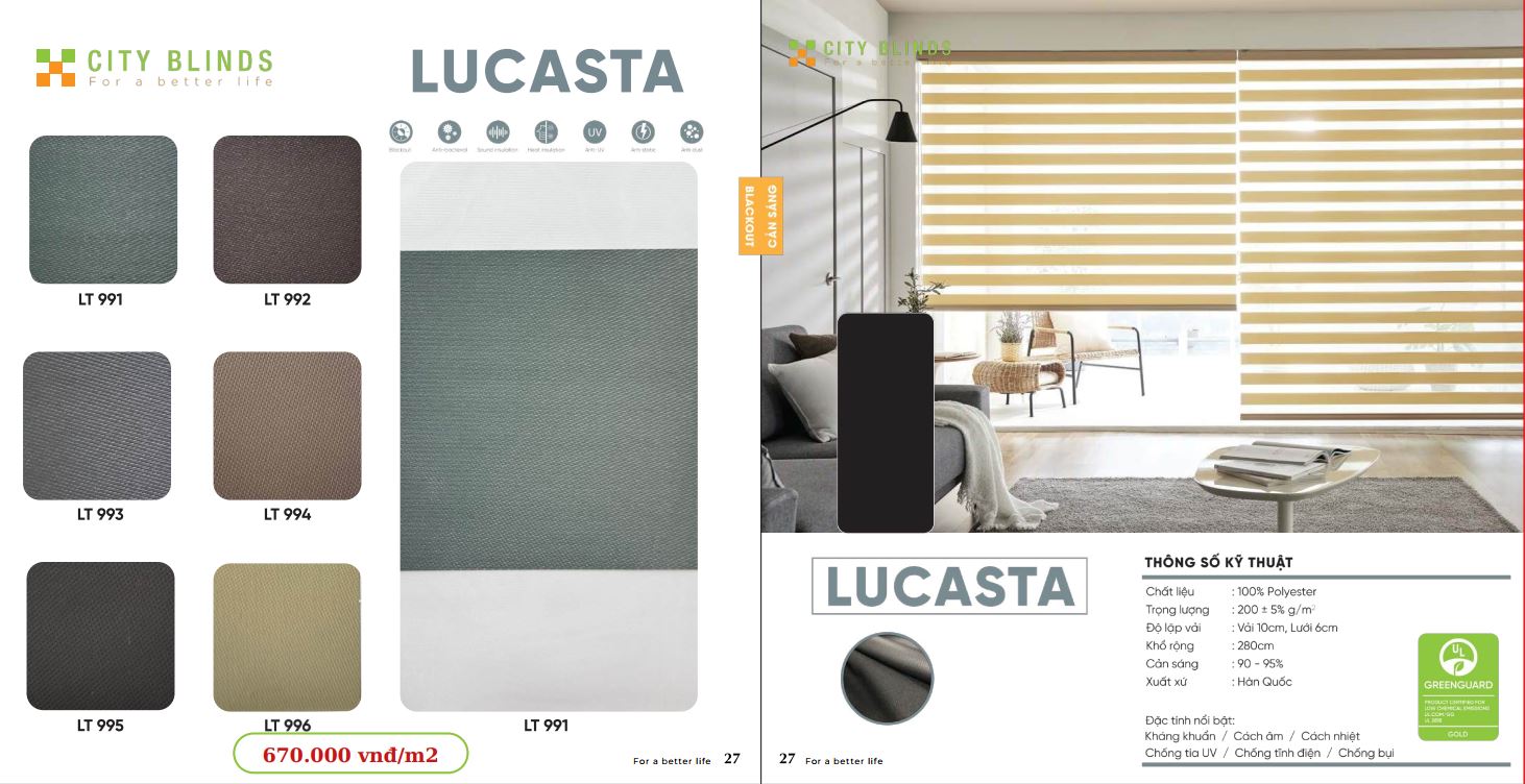 Mẫu rèm cầu vồng City Lucasta- 670.000đ/m2.