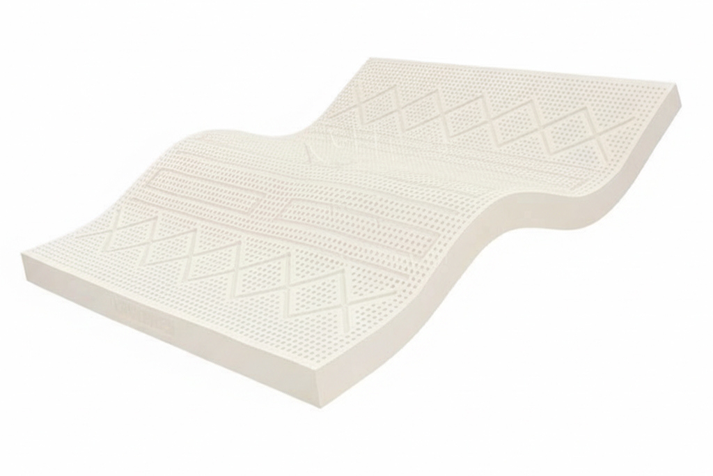 Bền mặt nệm thiết kế đẹp mắt, có màu kem sữa hiện đại.