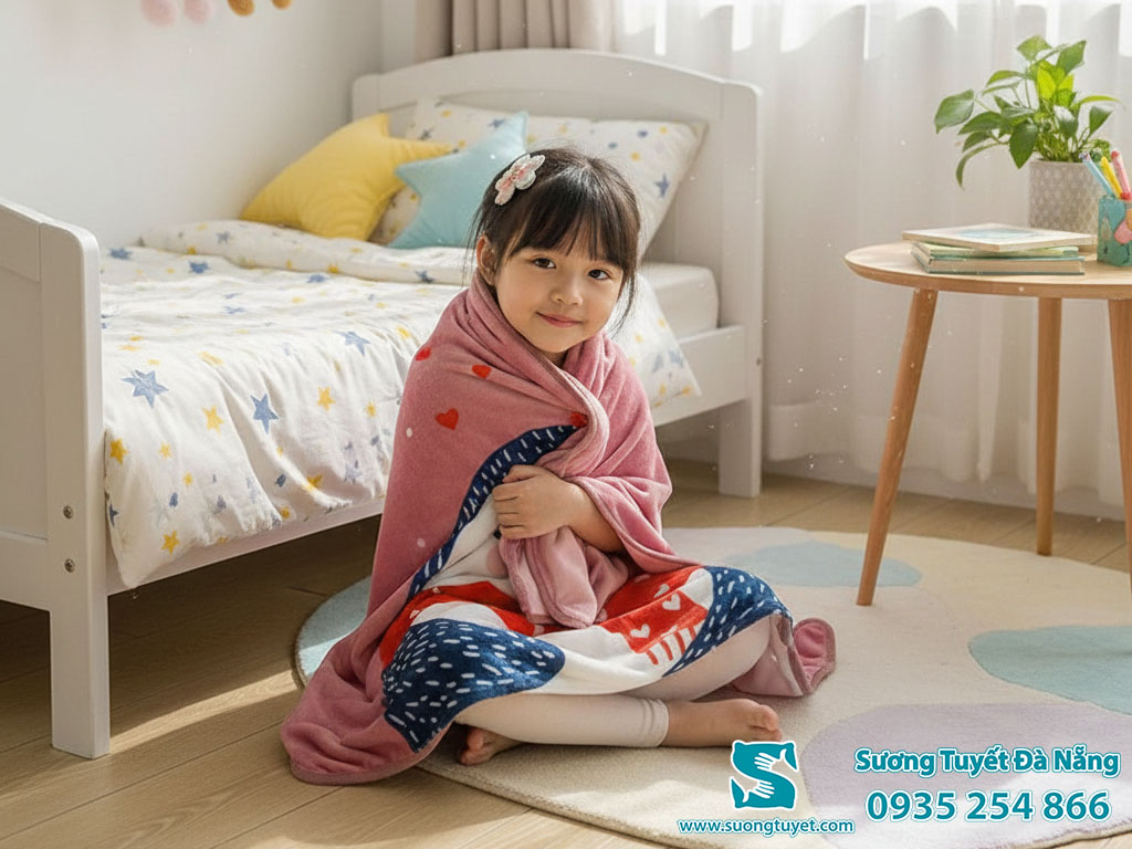 Mền lông tuyết cho bé là kiểu chăn mền giá rẻ đẹp và mịn.