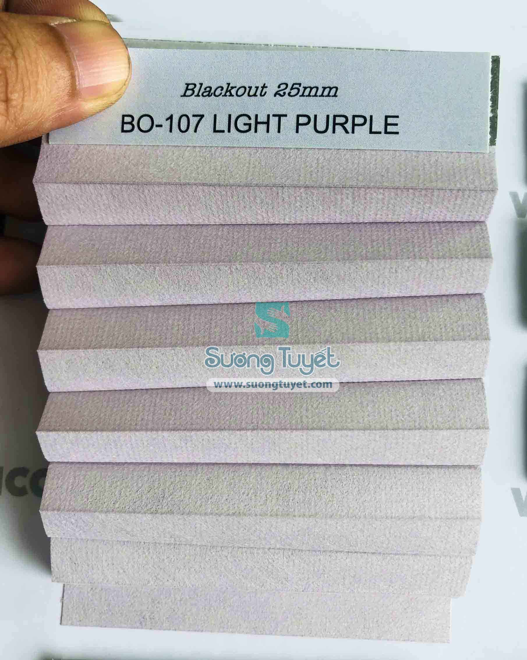 Mẫu rèm tổ ong Blackout BO-107-Light Purple.
