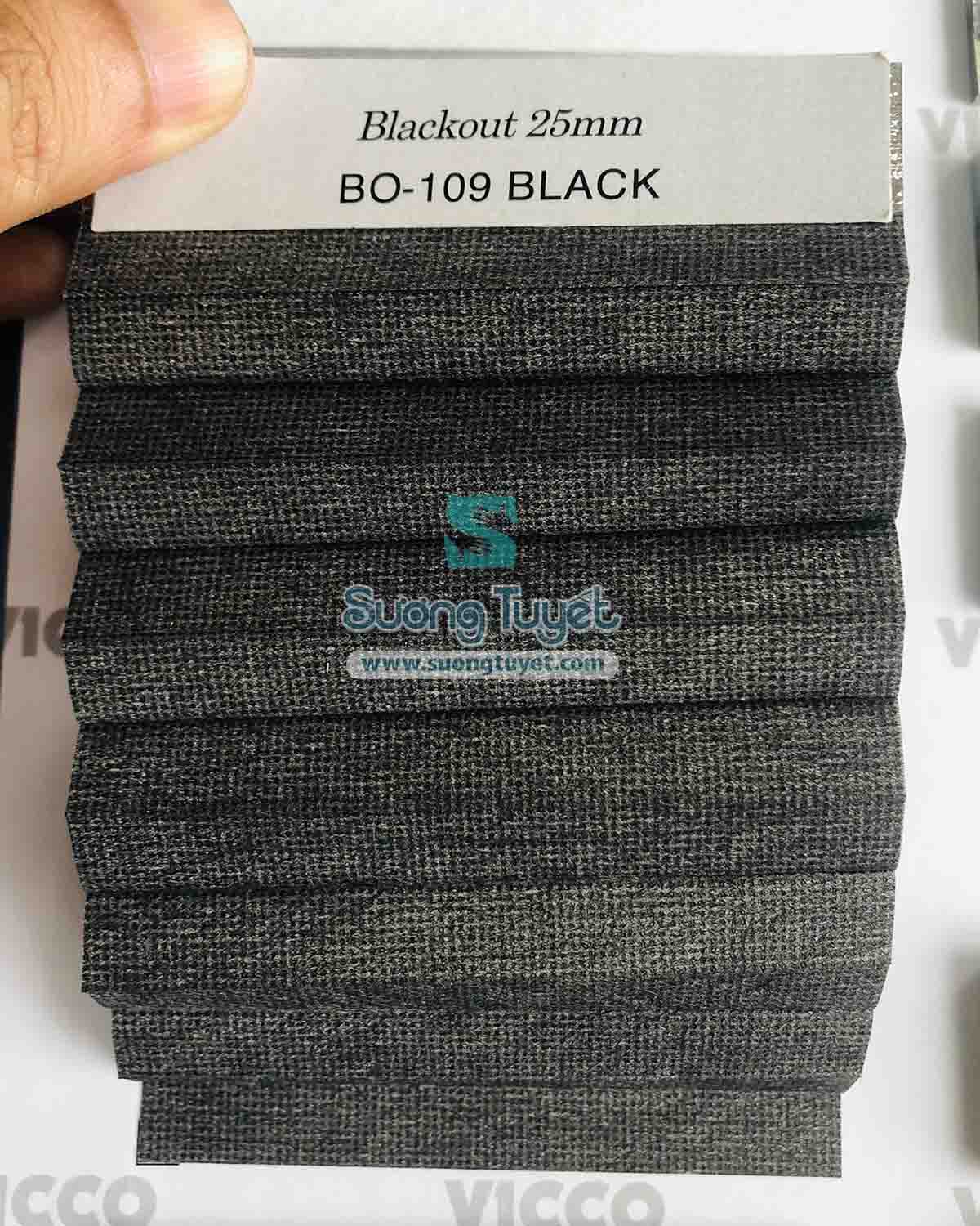 Mẫu rèm tổ ong Blackout BO-109-Black