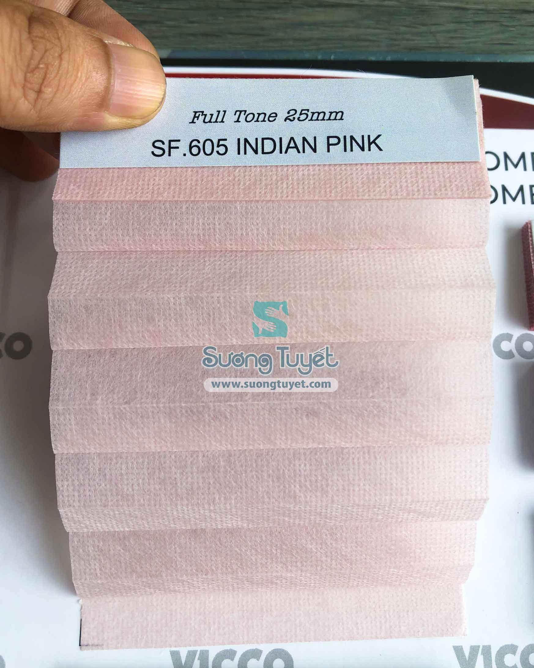Mẫu rèm tổ ong Vicco SB-Full Tone SF.605 Indian Pink.