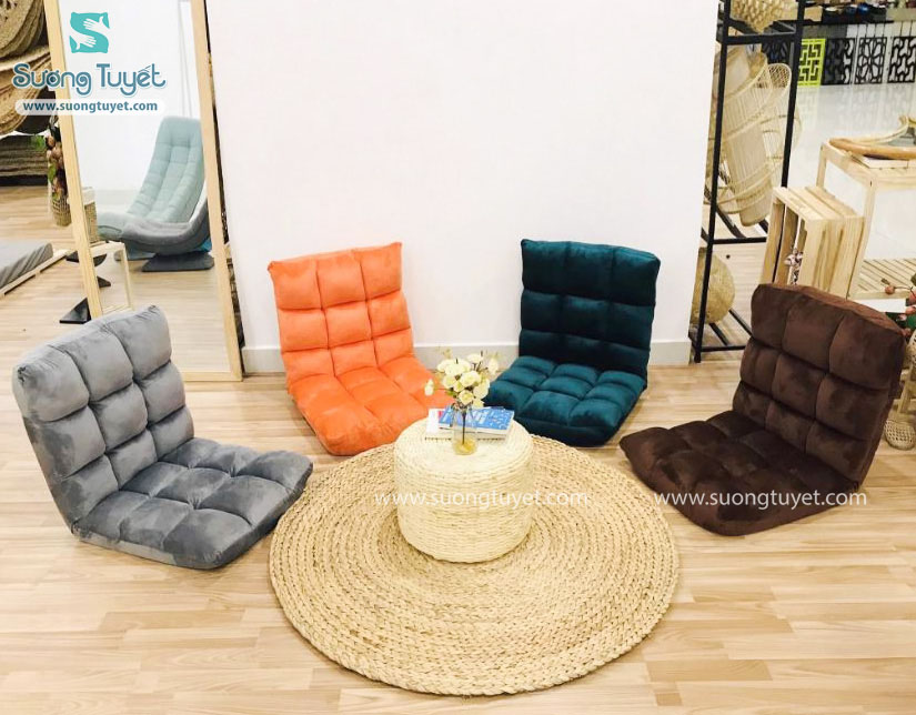Ghết bệt tatami giúp tựa dựa vào làm việc, nghỉ ngơi hiệu quả.