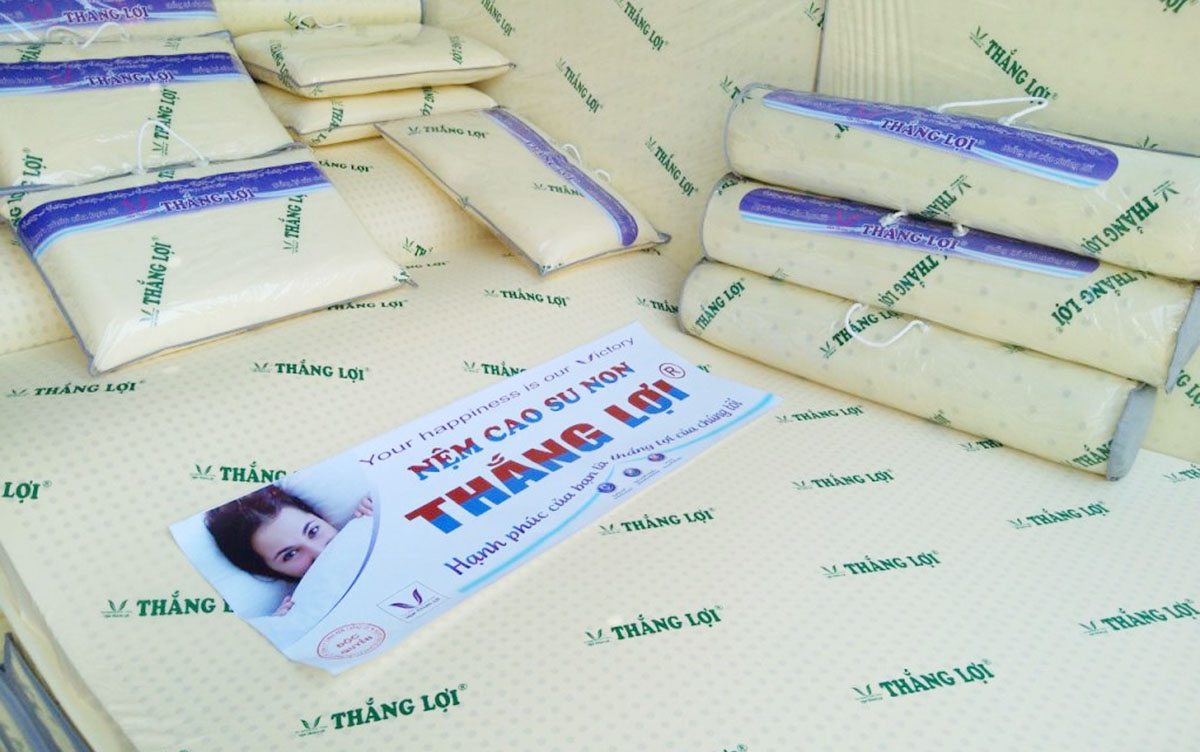 Nhắc đến cao su tổng hợp, cao su non thì không thể quên nệm Thắng Lợi.
