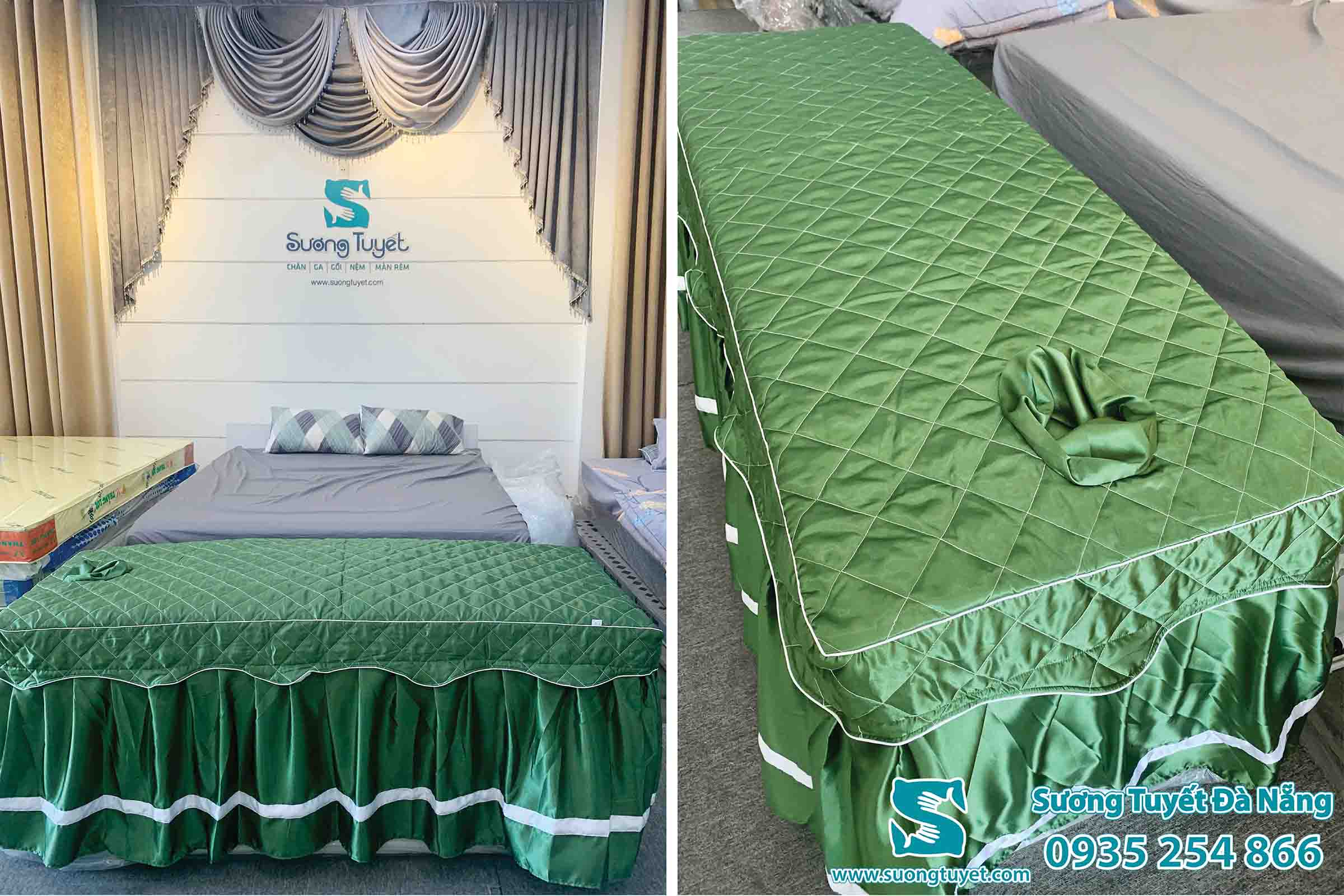 Những bộ ga spa đẹp mắt vừa được bàn giao.