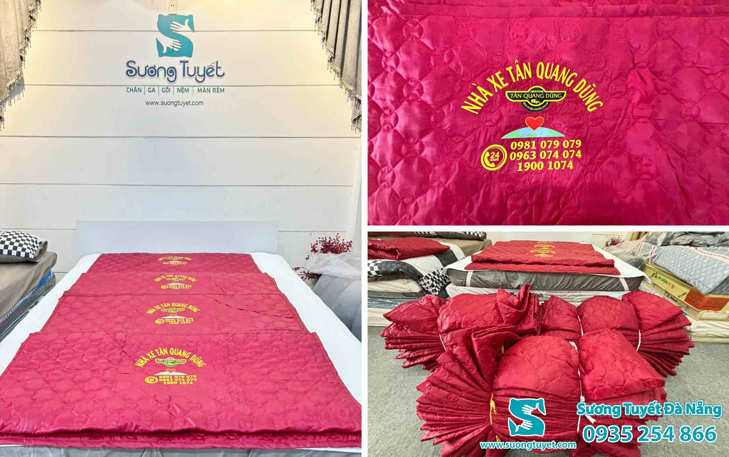 Cận cảnh bộ sản phẩm mền xe Tân Quang Dũng.