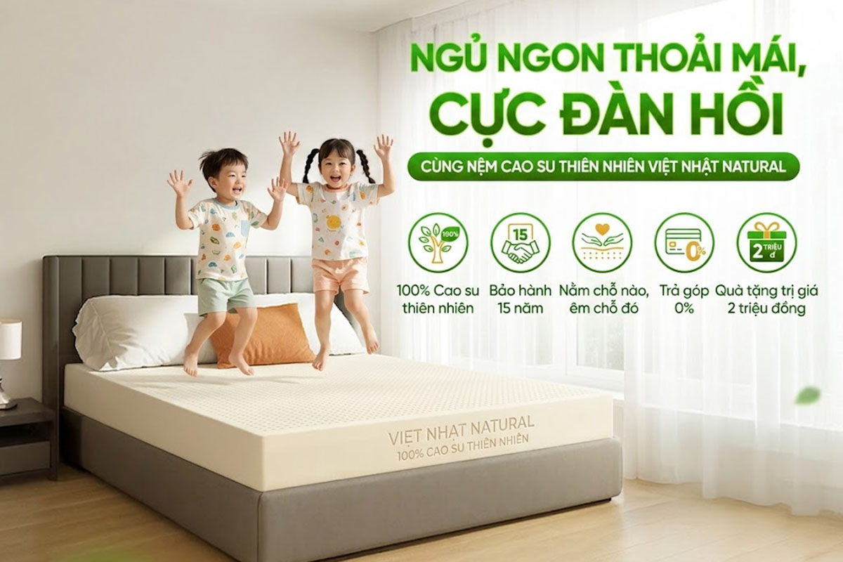 Natural là nệm đặc biệt an toàn và mát mẻ, điều hòa nhiệu độ cho bé.