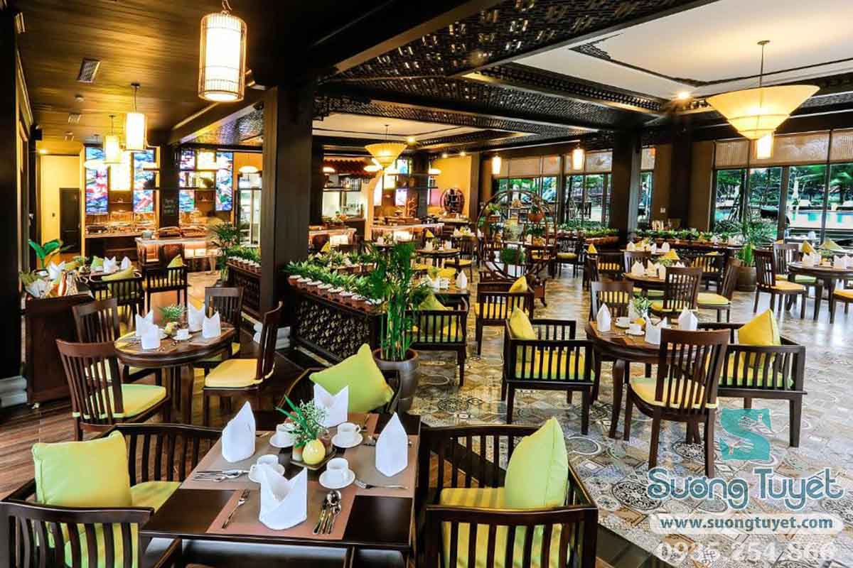 Trước đây, Sương Tuyết từng cung cấp nệm ghế, gối tựa cho nhà hàng trong Koi resort.