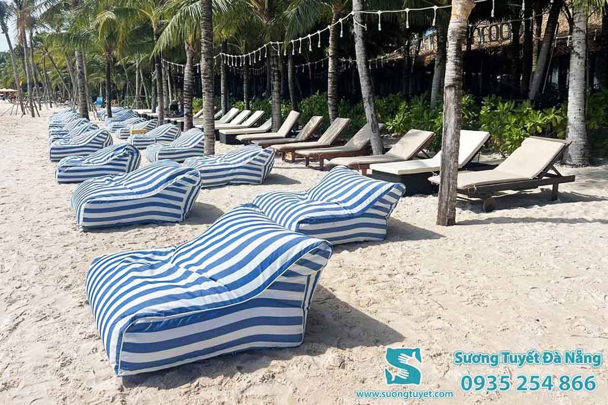 Sương Tuyết cung cấp ghế lười, nệm ghế biển Phú Quốc.