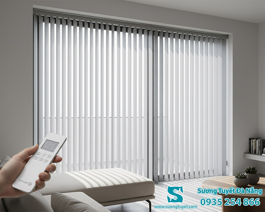 Màn sáo lá dọc tự động mang lại giải pháp tối ưu cho biệt thự, resort...