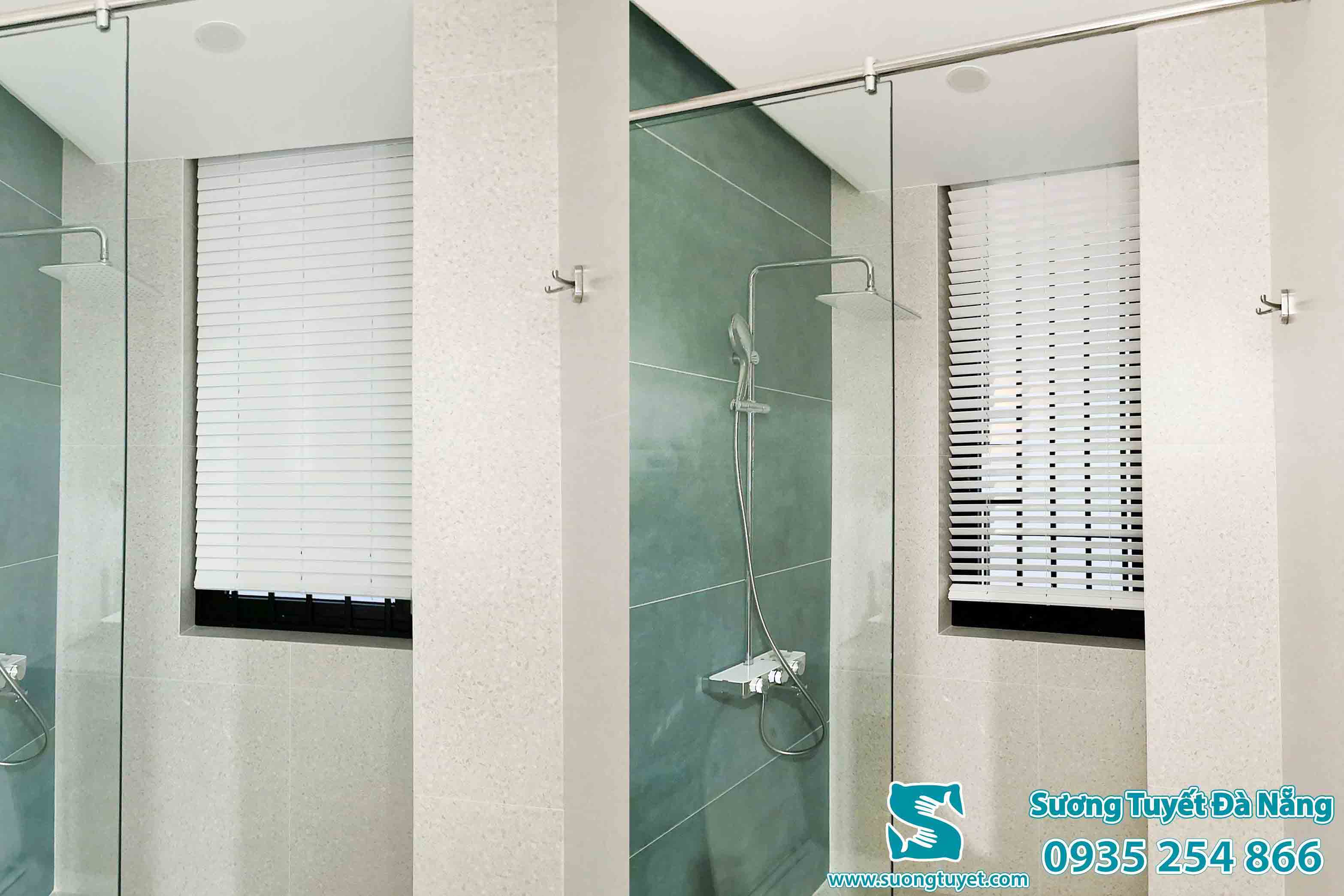 Khả nắng chống nước giúp rèm PS được dùng trong phòng tắm hiệu quả.