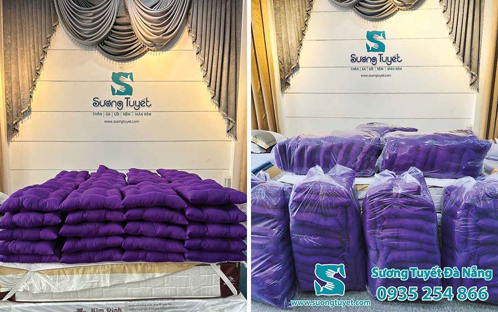 Một đơn nệm bệt khác màu tím hoài cổ cho Hội An.