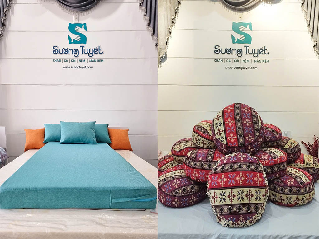 Sương Tuyết Đà Nẵng cung cấp nệm ghế, gối tựa tròn, vuông đa dạng.