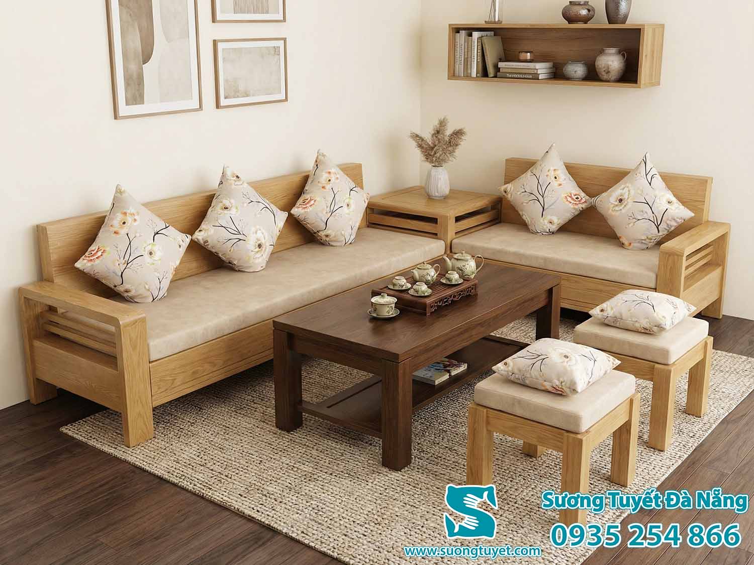 Tông màu nâu đất được yêu thích trong nệm ghế hiện đại.