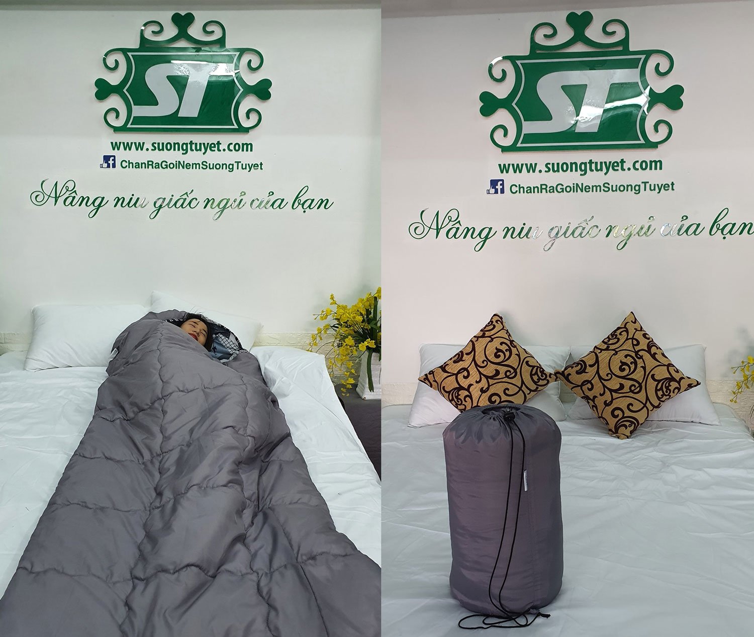 Giao túi ngủ cắm trại cho trường SKyline