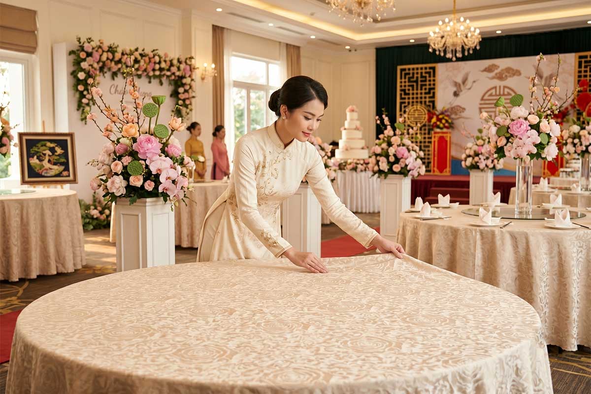 Khăn bàn áo ghế chọn màu gì cho sang chảnh bạn đã biết chưa?. Cập nhật ngay nhé!