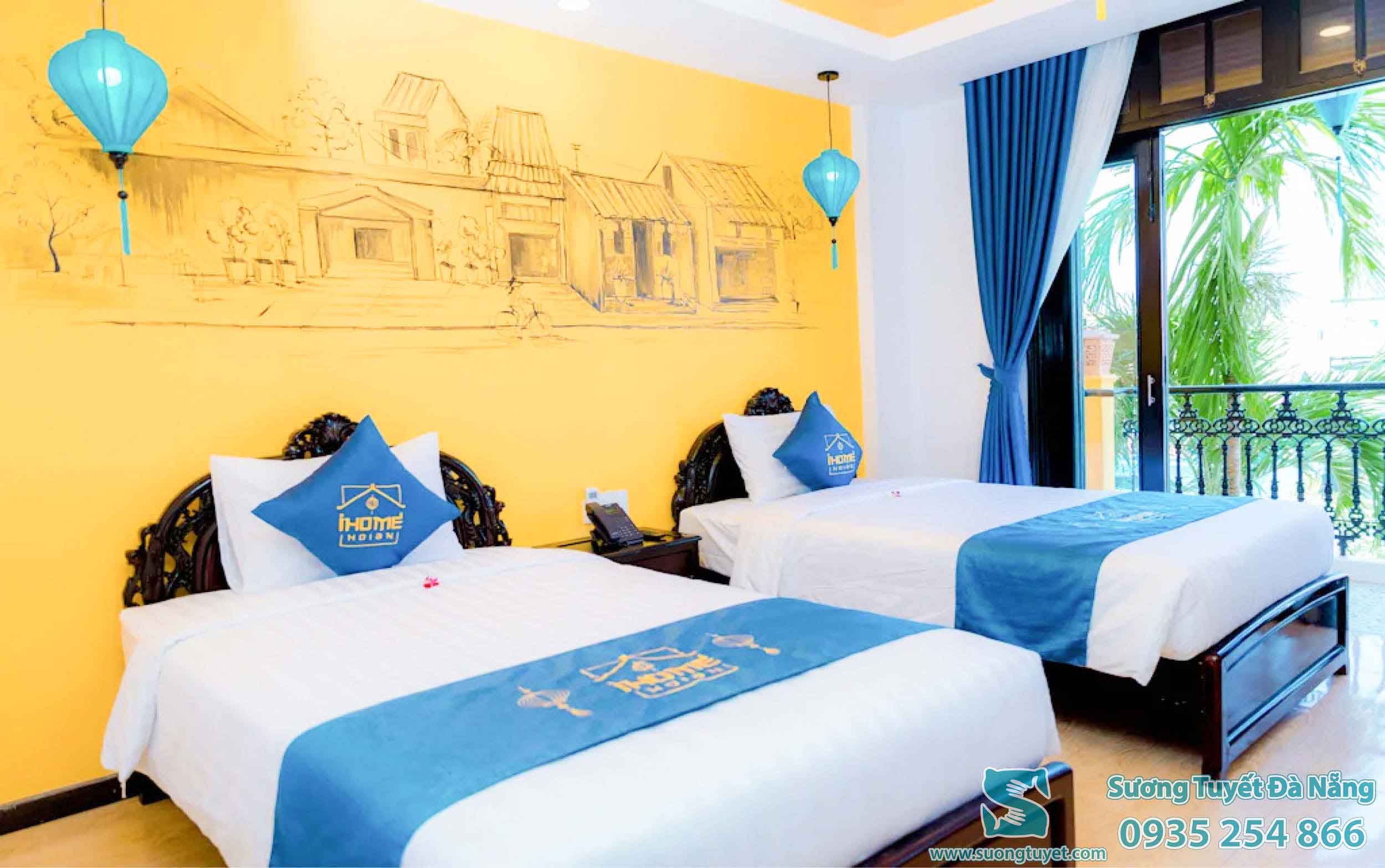 Cung cấp tấm trang trí, gối trang trí cho Ihome Stay Hội An.