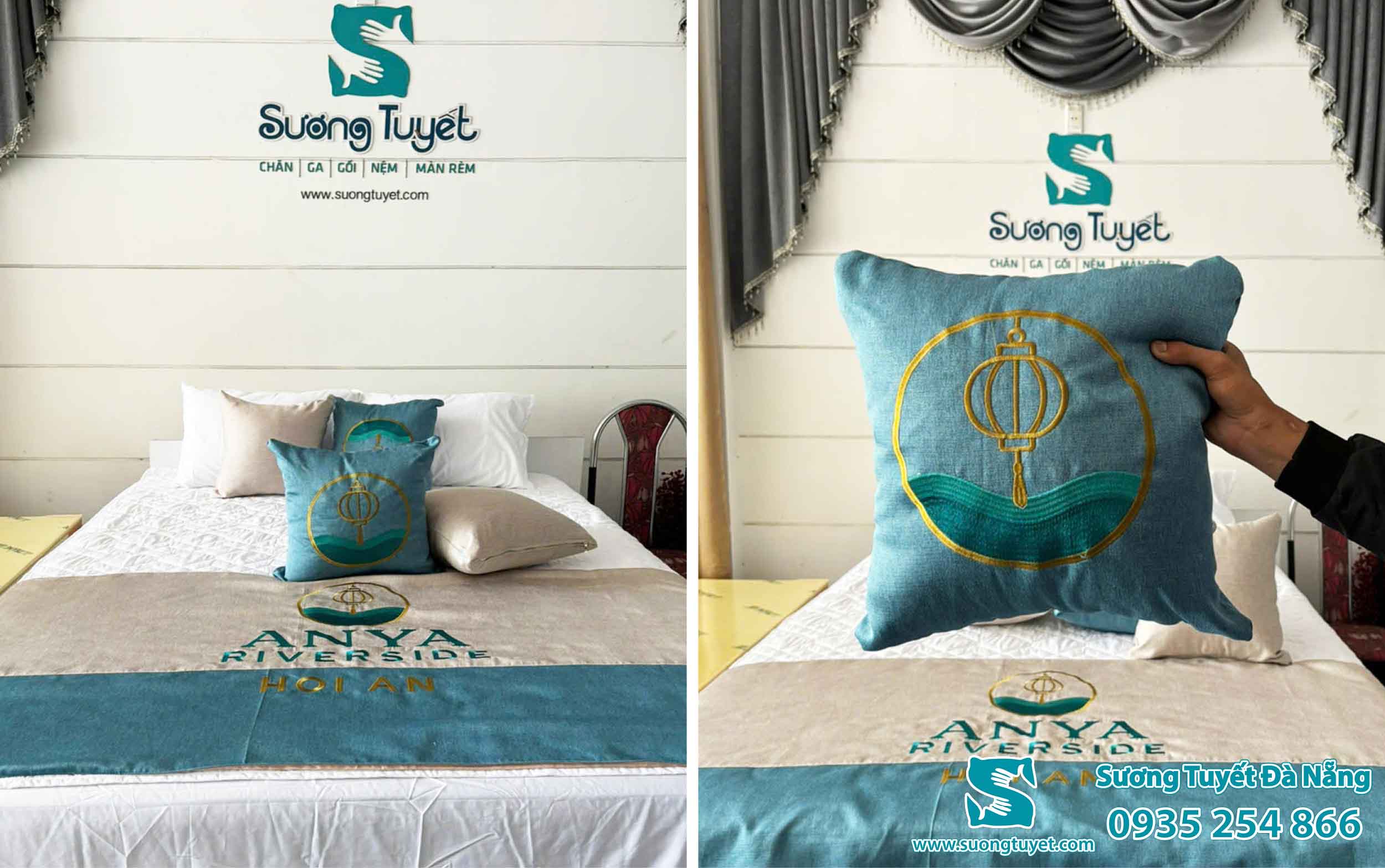 Từng sản phẩm trang trí đều được tỉ mỉ từ khâu chọn màu đến thành phẩm.