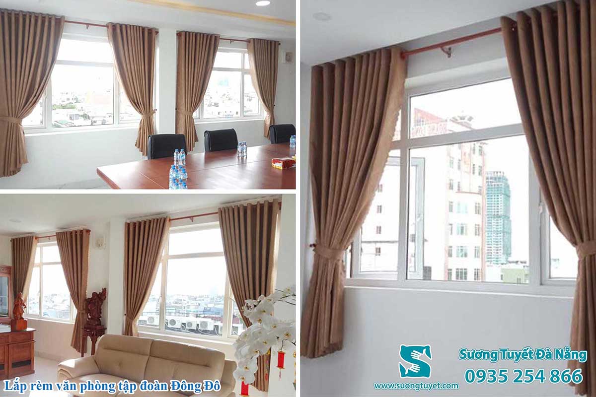Phong cách rèm bố 1 lớp cản sáng tốt của Tập đoàn Đông Đô.
