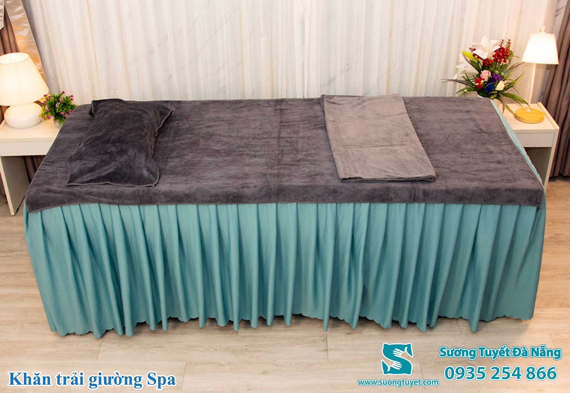 Khăn trải giường Spa.