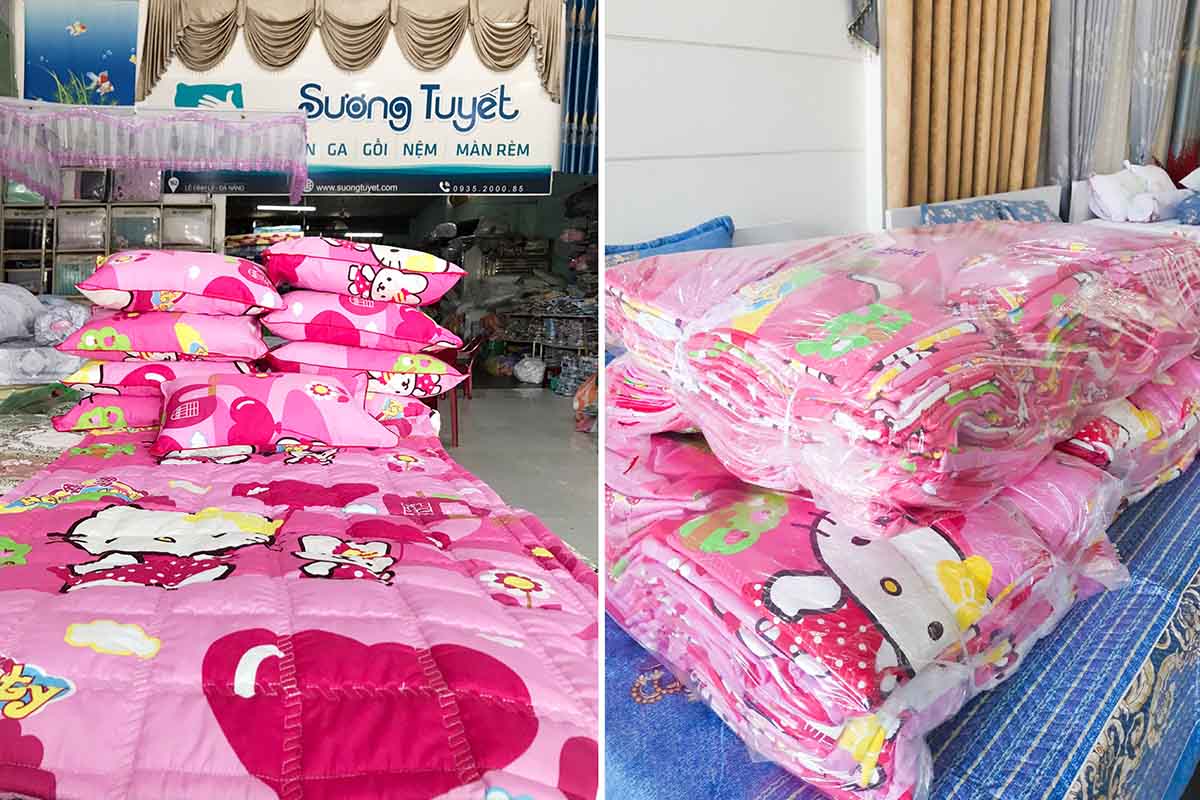 Sương Tuyết chuyên cung cấp chăn ga trường học, trường mầm non, ký túc xá.