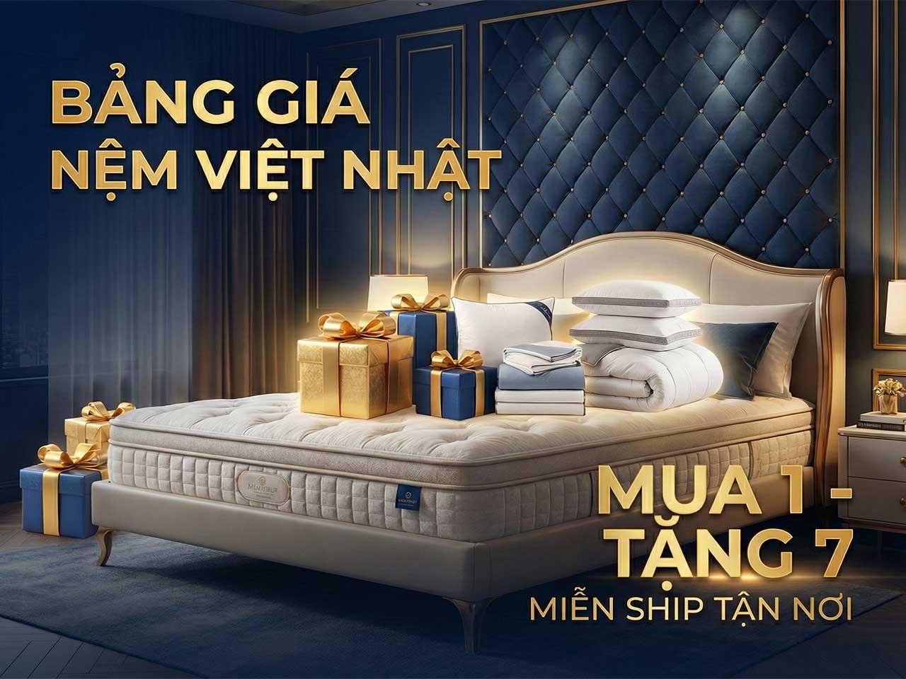 Bảng giá nệm Việt Nhật năm 2026 đa dạng nhiều mẫu mã.