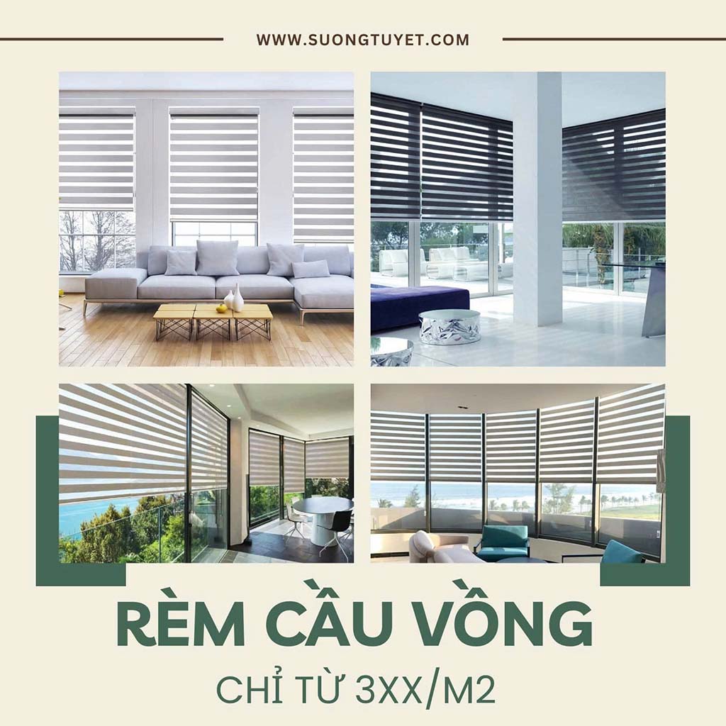 Bảng giá rèm cầu vồng Đà Nẵng từ 350.000đ/m2
