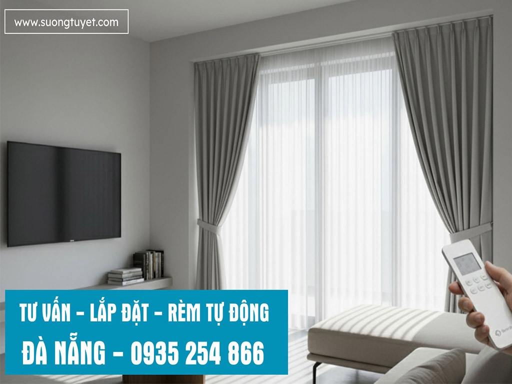 Rèm cửa tự động Đà Nẵng Sương Tuyết.