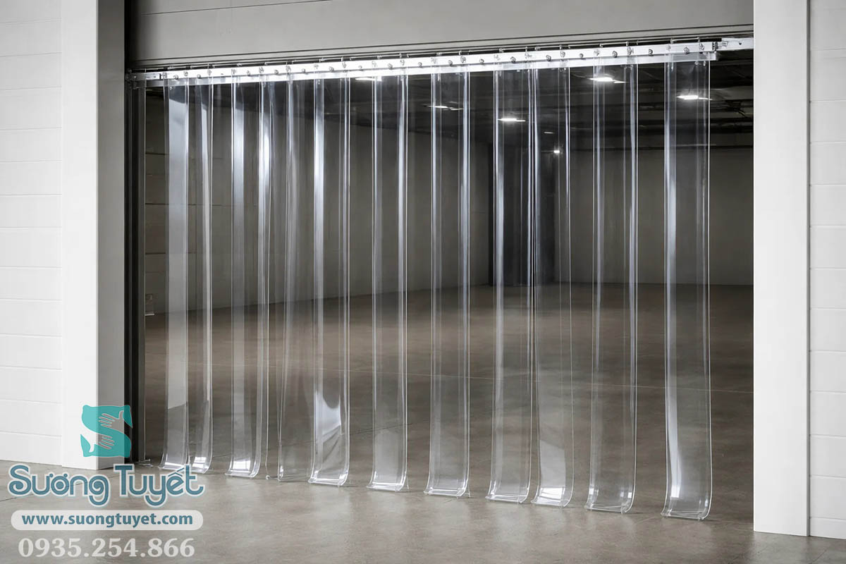Thiết kế rèm nhựa PVC đơn giản và không phù hợp với gia đình.