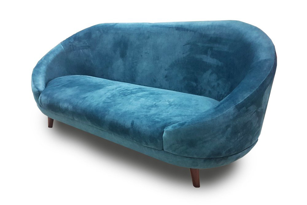 Bộ ghế Sofa vải nhung màu xanh ngọc tuyệt đẹp.