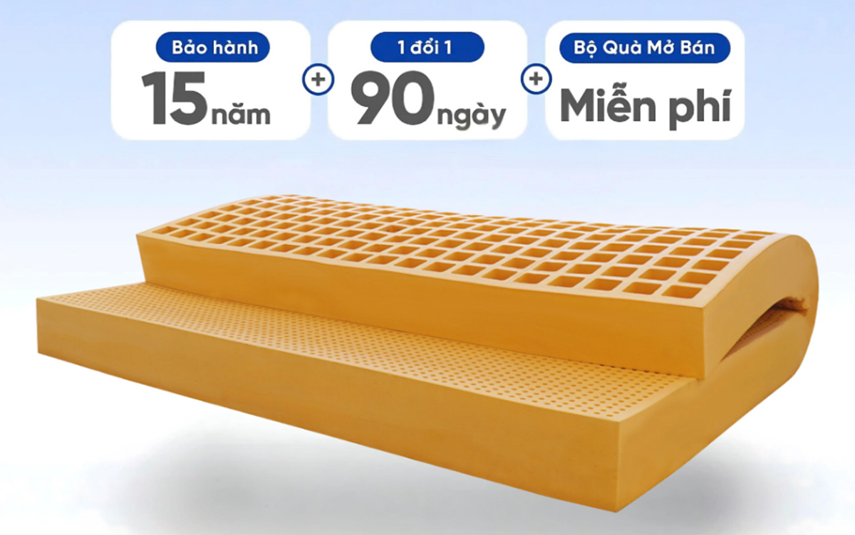 Mua nệm cao su tặng combo quà 7 món.