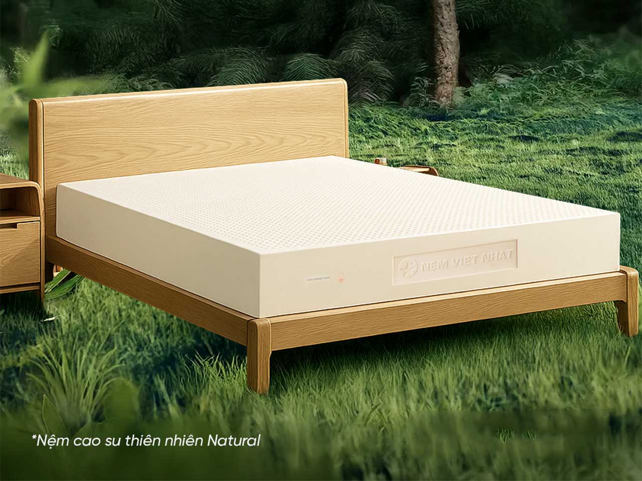 Nệm cao su thiên nhiên Việt Nhật Natural đem đến giấc ngủ thân thiện.