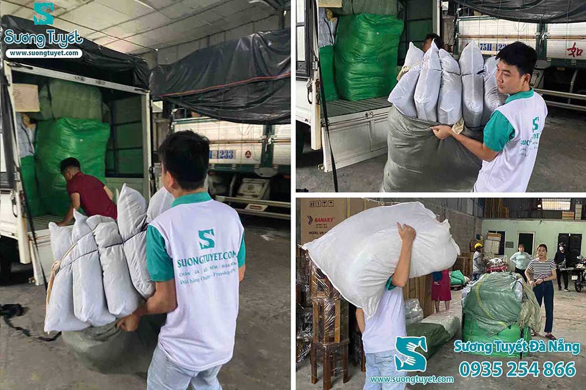 Giao đơn hàng khủng 480 gối và 180 mùng bệnh viện.