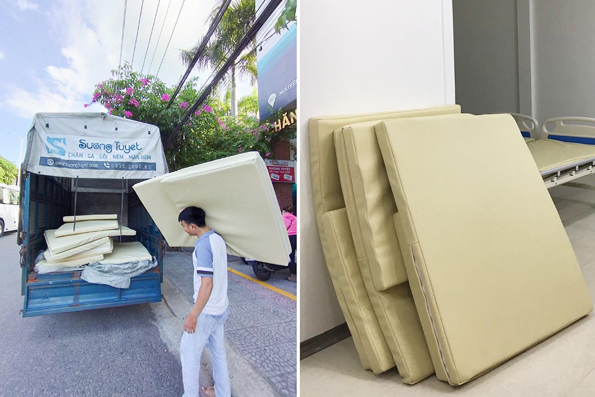Sương Tuyết - Địa chỉ cắt nệm, cung cấp nệm kích cỡ theo yêu cầu.