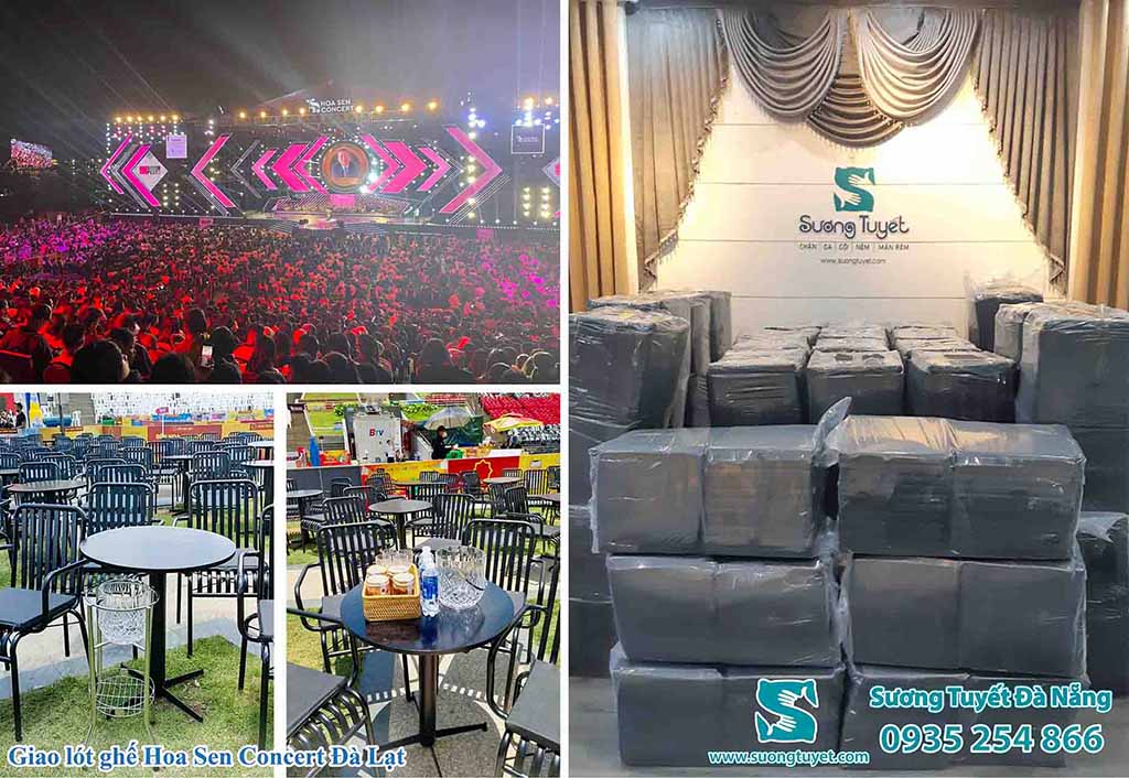 Sương Tuyết cung cấp 1000 nệm ghế tập đoàn hoa sen.